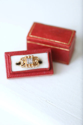 Bague Bague retro or rose et diamant 58 Facettes