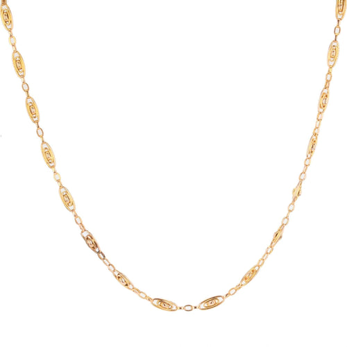 Collier Chaîne de montre en or rose ancienne 58 Facettes 21-586