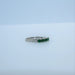 Ring 50 Half-alliance in White Gold & Emerald 58 Facettes BAG0129