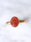 Bague Bague ancienne en or jaune et camée cornaline 58 Facettes