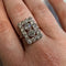 Bague 57.5 Bague rectangle 2 Ors Diamants 58 Facettes REF2302-43