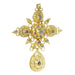 Cross pendant in gold and diamonds 58 Facettes 07162-0181