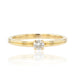 Ring 54 Small diamond solitaire in yellow gold 58 Facettes 21-316