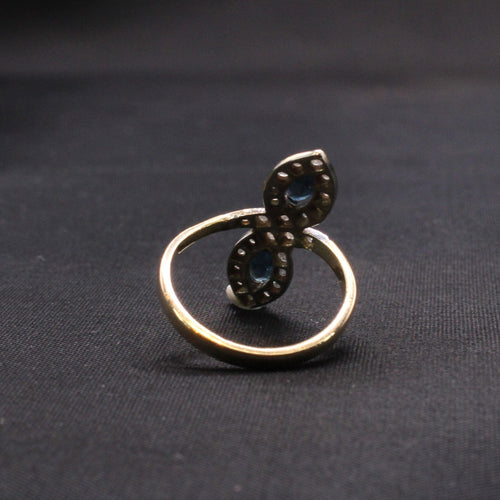 Bague Bague Toi et Moi  Diamants Saphir 58 Facettes