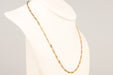 Necklace Figaro mesh gold necklace 58 Facettes