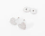 Earrings White gold heart-shaped earrings, diamonds 58 Facettes