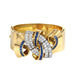 Bracelet Rigid Clip Bracelet Yellow Gold, Diamonds and Sapphires 58 Facettes 62800064