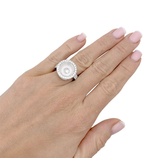 Ring 52 Chopard ring, “Happy Spirit”, white gold, diamonds. 58 Facettes 33528