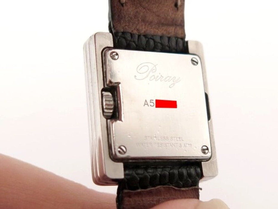 Montre montre POIRAY ma premiere mini acier 21mm bracelet en lezard quartz 58 Facettes 253055
