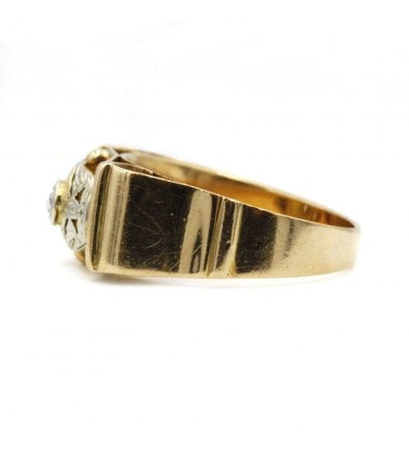 Bague 60 / Jaune / Or 750 Bague Diamant rose cut 58 Facettes 220087R