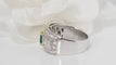 Bague Bague Jonc plat émeraude diamants 58 Facettes 31498