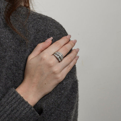 Bague 57 Bague Dôme Diamants 58 Facettes B907