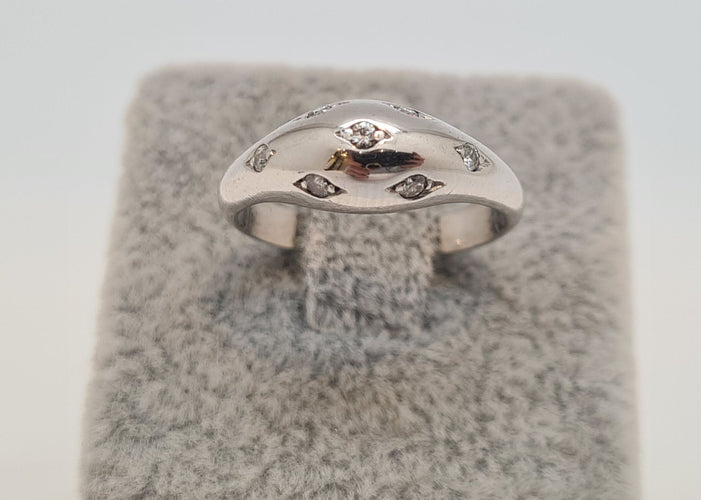 Bague 50 Bague en Or blanc, diamants 58 Facettes