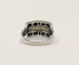 Bague 56 Bague or blanc saphirs et diamants 58 Facettes