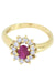 Bague BAGUE MARGUERITE RUBIS ET DIAMANTS 58 Facettes 047611