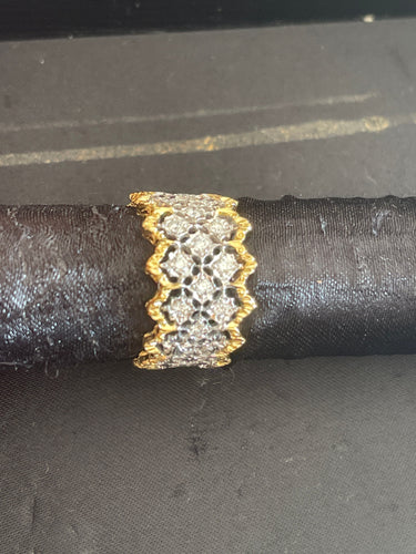 Bague 54 Bague Dentelle bicolore Diamants 58 Facettes