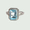 Bague Bague Aigue-marine Diamants 58 Facettes