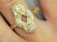 Bague 57 Bague en Or jaune, diamants 58 Facettes