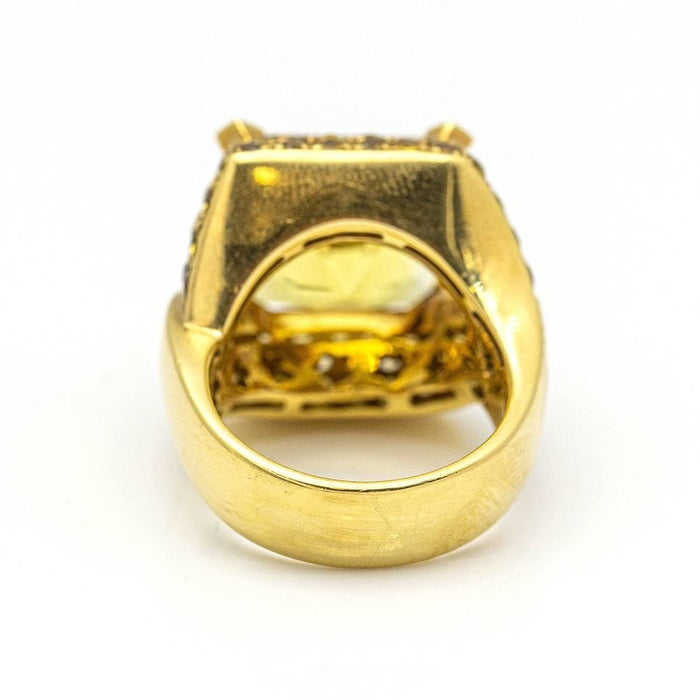 Bague 55.5 Bague Saphir Diamants Or jaune 58 Facettes D359730LF