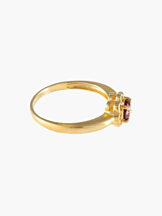 Bague 52 Bague Fleurette Rubis 58 Facettes