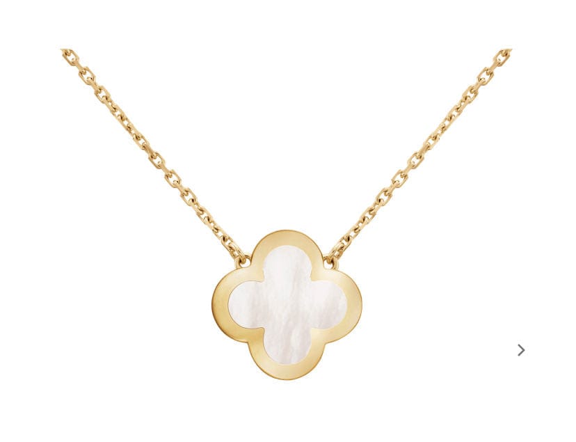 Pure Alhambra pendant 18K yellow gold, Mother-of-pearl - Van Cleef