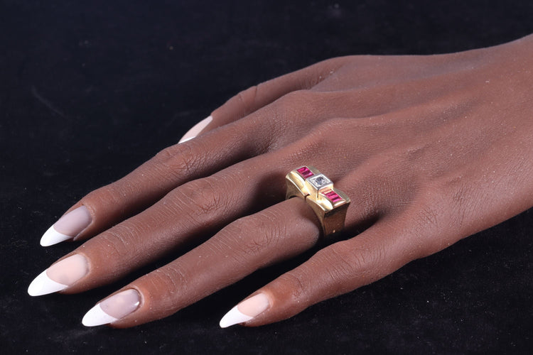 Bague 54 Bague, diamant et rubis 58 Facettes 23039-0099