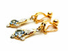 Earrings Clip-on earrings Yellow gold Topaz 58 Facettes 1468380CN