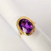 Ring Amethyst ring in yellow gold 58 Facettes 5577