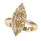Bague 59 Bague vintage antique en forme de marquise de diamants 58 Facettes 23271-0585