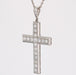 Cross pendant in platinum and diamonds 58 Facettes 22-595