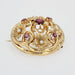 Brooch Gold brooch with fine pearls and old garnets 58 Facettes 17-251