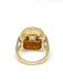 Ring Yellow gold ring with old cut diamonds and pearl 58 Facettes
