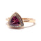 Bague Bague rhodolite diamants or rose 58 Facettes