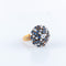 Bague Bague Cocktail Boule en or, saphirs et diamants 58 Facettes 514