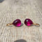 Boucles d'oreilles Dormeuses en or rose, tourmalines roses 58 Facettes 123