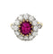 Bague 49 Bague Pompadour or jaune et platine, rubis Birman, diamants. 58 Facettes 30770