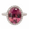 Bague 54 Bague Or blanc Tourmaline rose 58 Facettes 2543096CN
