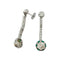 Boucles d'oreilles Boucles d'oreilles Art Déco en platine, or, diamants et émeraudes. 58 Facettes 31291