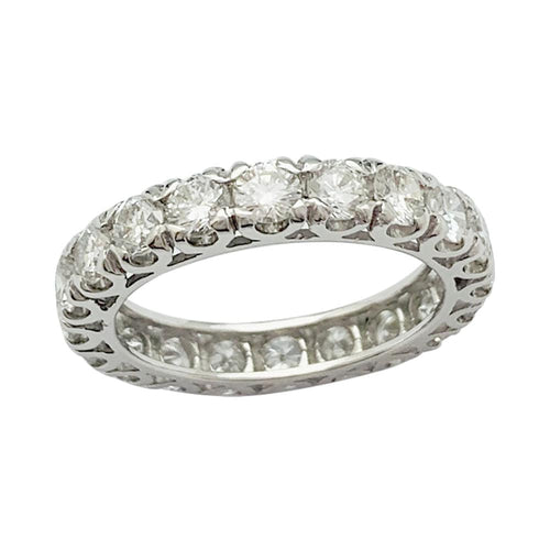 Bague 52 Alliance or blanc diamants. 58 Facettes 33218
