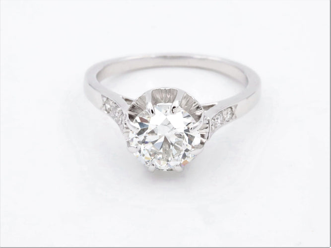 Bague 57 Bague Solitaire Platine Diamant 58 Facettes 1986229CN