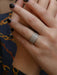 Bague Bague bandeau vintage or blanc diamants 58 Facettes J20