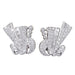 Boucles d'oreilles Boucles d'oreilles vintage, or blanc, platine, diamants. 58 Facettes 32346