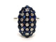 Bague 57 Bague Vintage Or blanc Saphir 58 Facettes 1141002CD