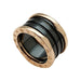 Ring 53 Bulgari ring, “B.Zero1”, pink gold and ceramic. 58 Facettes 30729