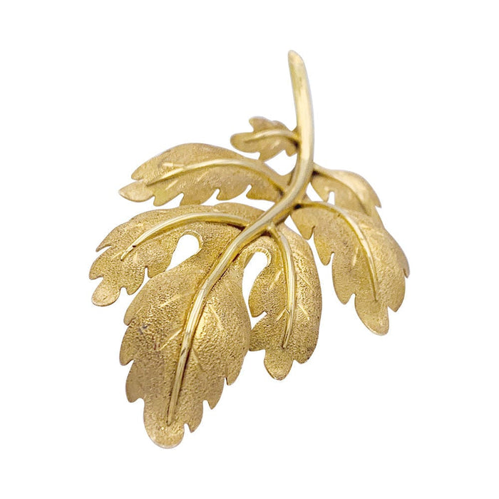 Broche Broche feuille or jaune. 58 Facettes 32706