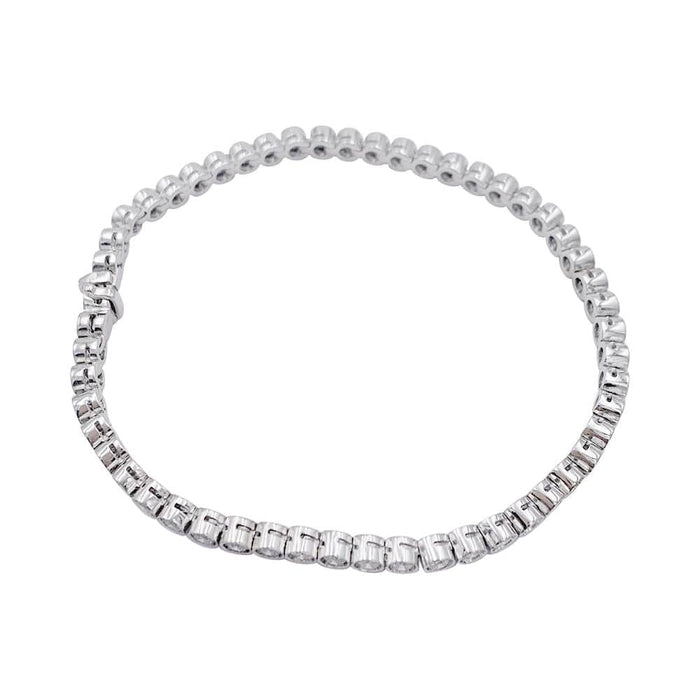 Bracelet Bracelet ligne diamants en or blanc. 58 Facettes 33185
