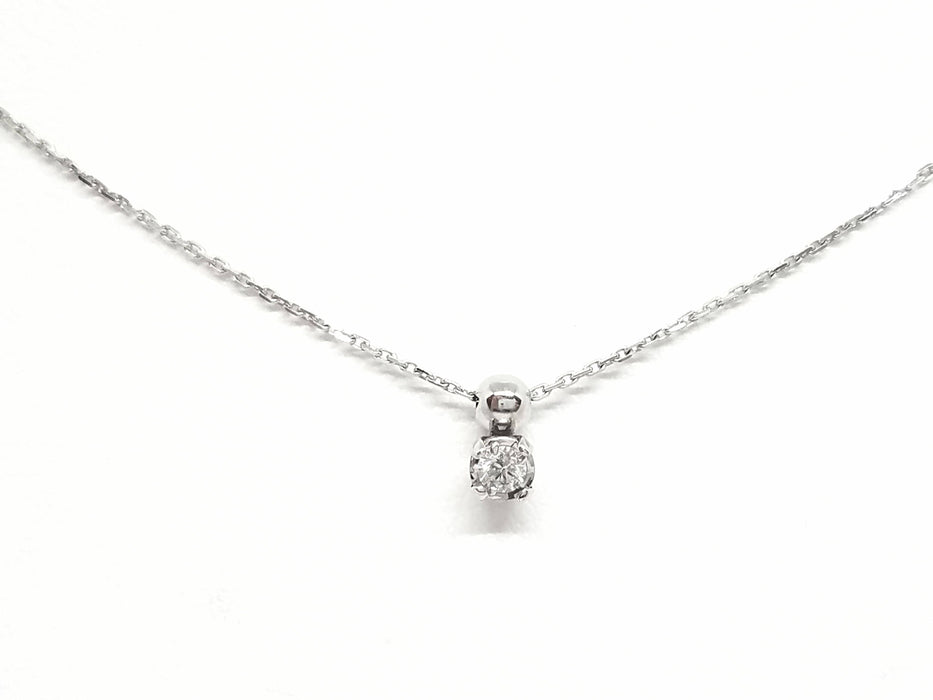 Collier Collier Chaîne + pendentif Or blanc Diamant 58 Facettes 579135RV