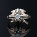 Ring 54 Vintage ring rose gold white gold diamond 58 Facettes 21-384