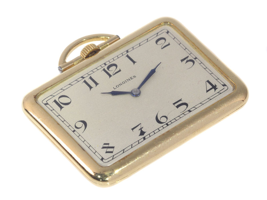 Montre Longines - montre de poche rectangulaire en or 58 Facettes 21092-0209