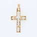 Pendentif Croix du Christ or jaune et nacre 58 Facettes 19-498C